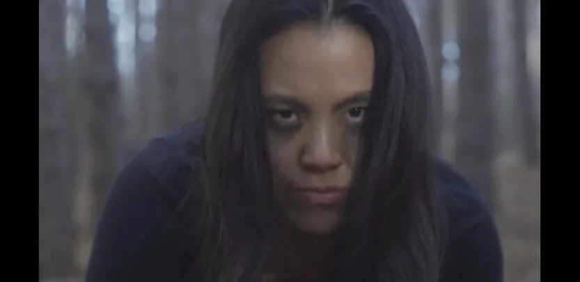 Trying to act creepy in “Hunted”