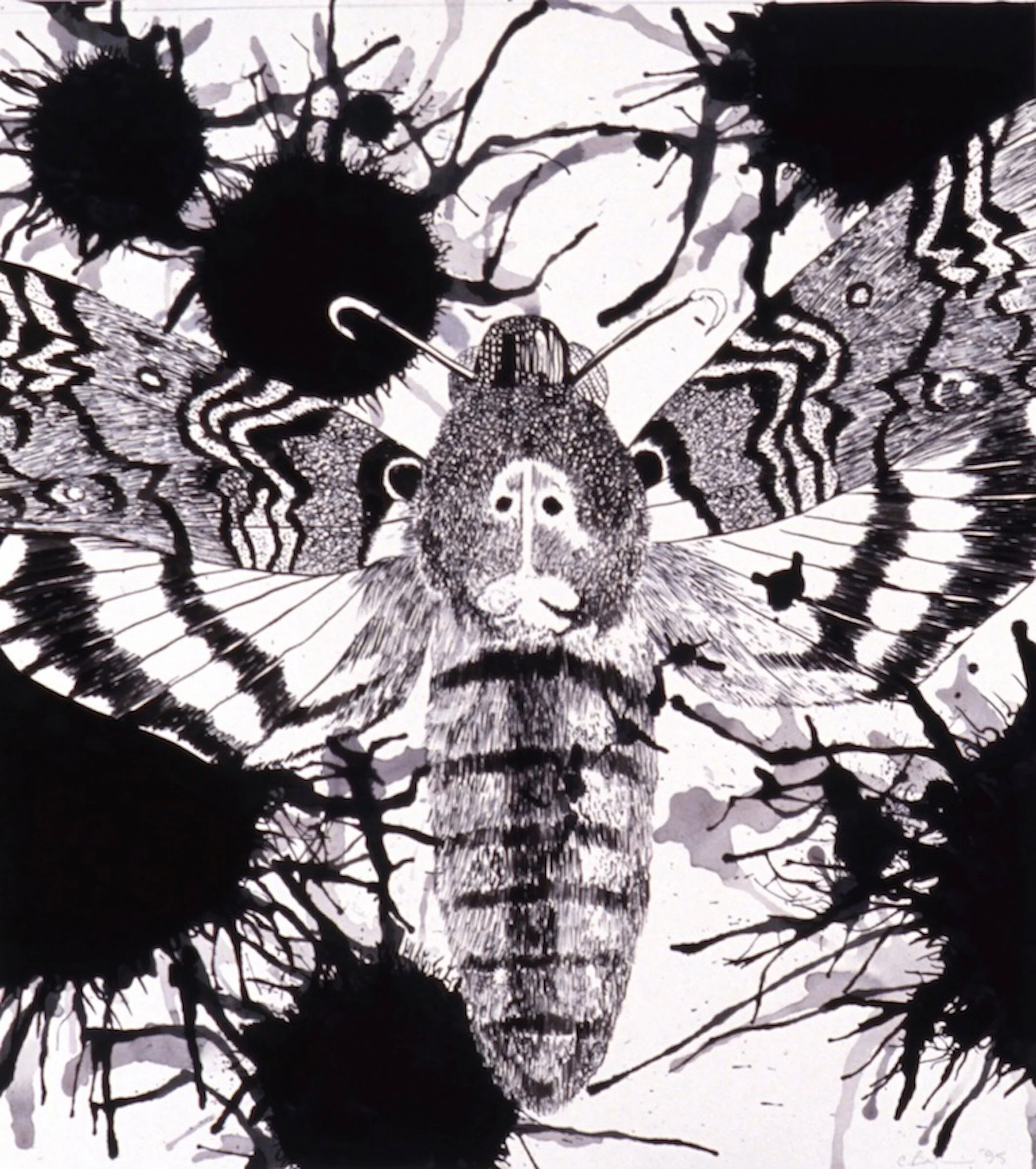 Follow, 1995cel vinyl ink on paper25 x 24 inches