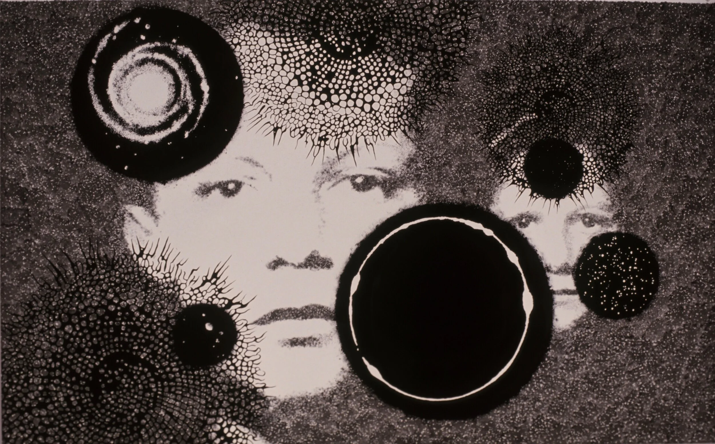 If 6 Was 9, 1994Ink, cel vinyl ink on paper48 x 96 inches