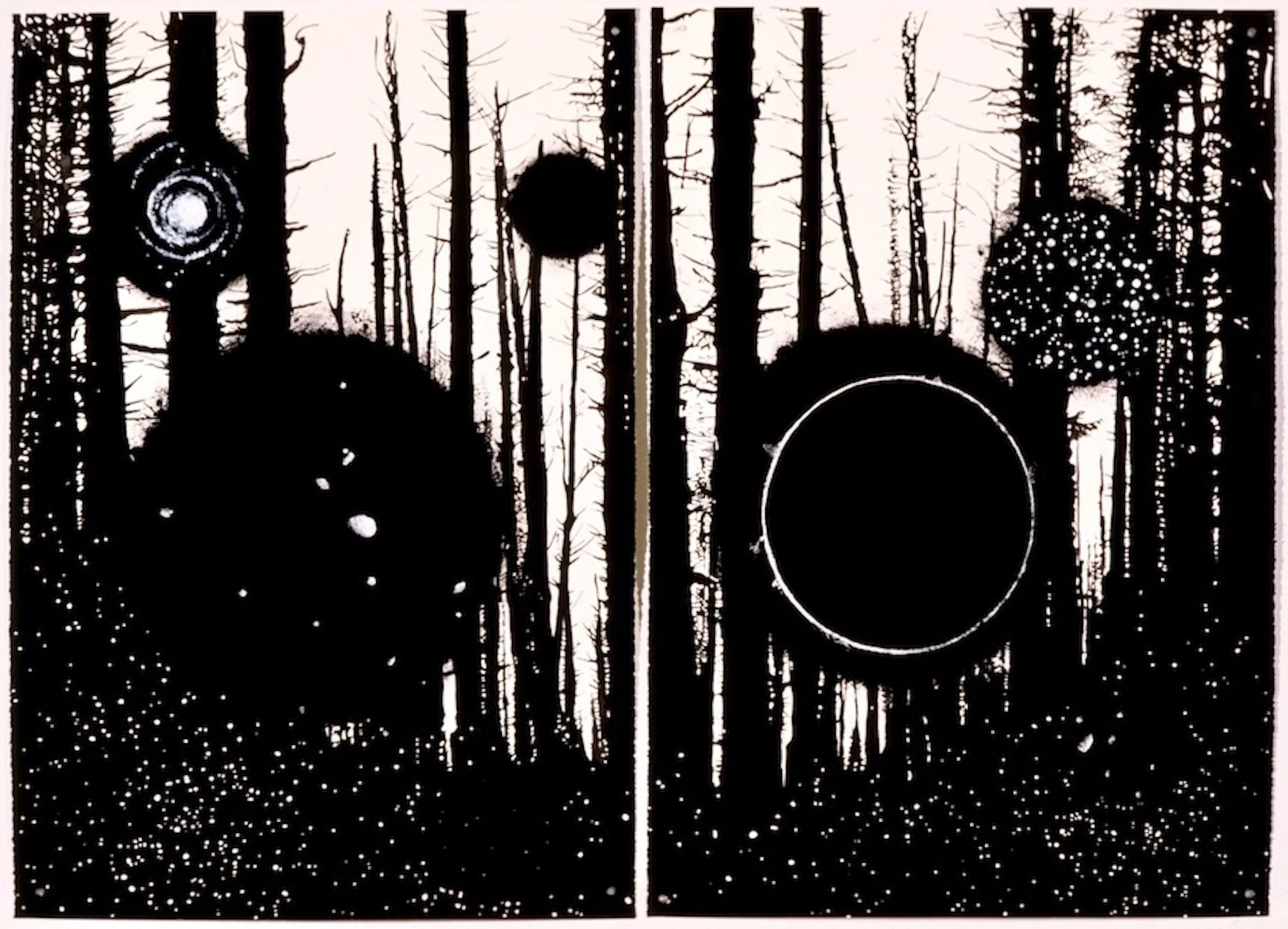 Echo, 1995cel vinyl ink on paper44 x 30 inches, each