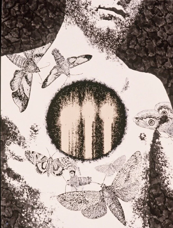 Burn #2, 1996cel vinyl ink on paper30 x 24 inches