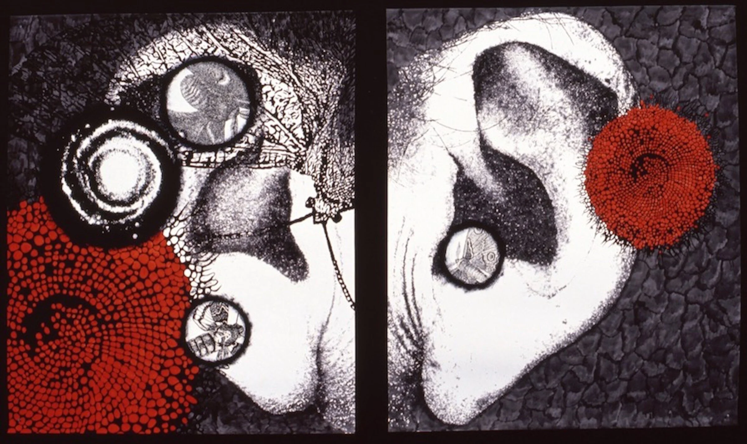 Dwarf, 1997Ink, cel vinyl ink on paper60 x 50 inches, each
