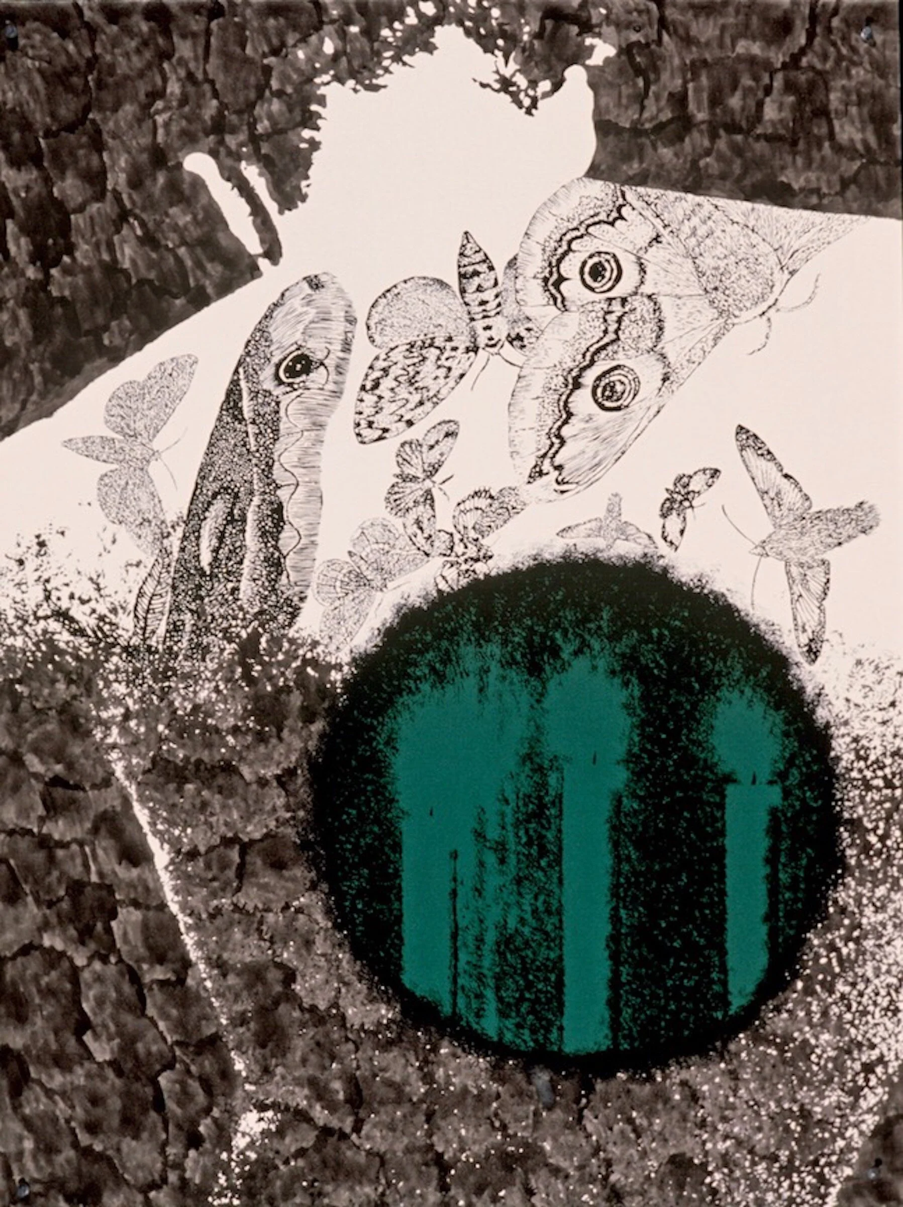 Ember#2, 1996cel vinyl ink on paper40 x 30 inches