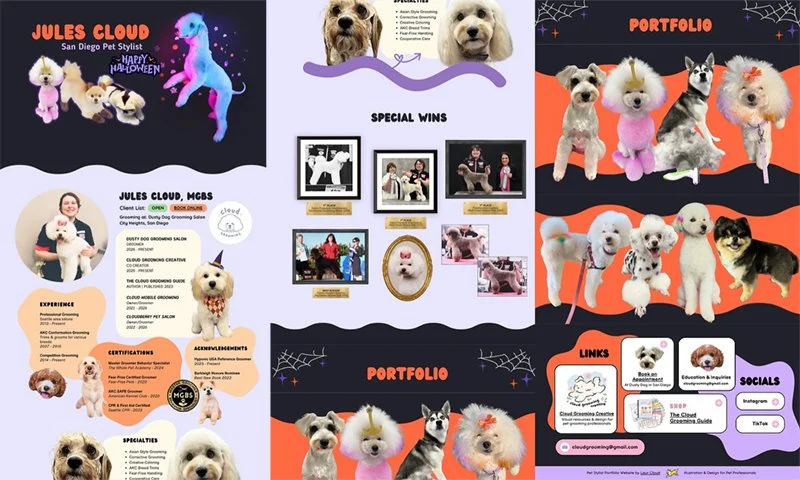 Dog Grooming Portfolio Site for Jules Cloud