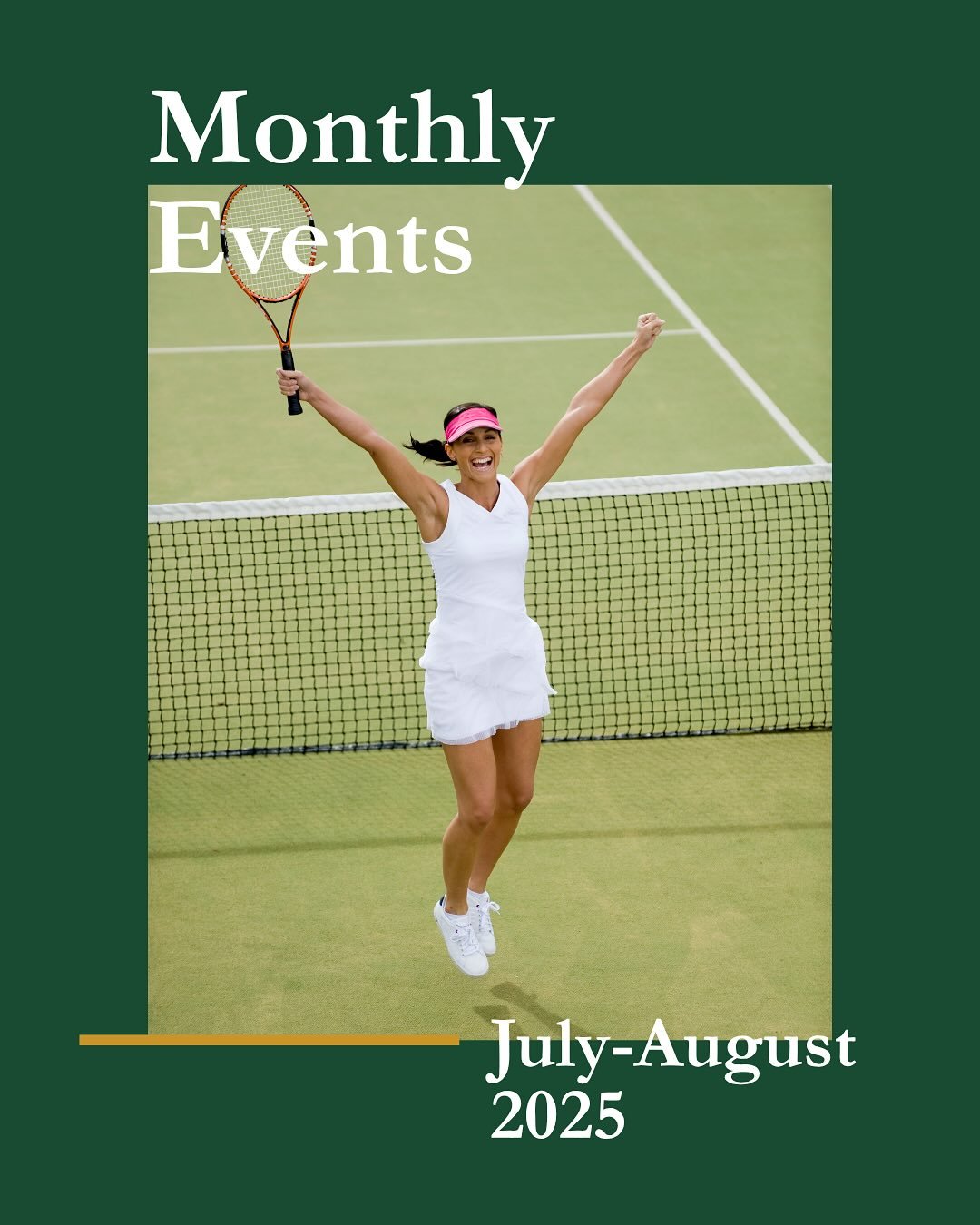 Our upcoming events for the summer! πΎβοΈ
Check the link for more details: https://www.birchwoodtennis.com/events
Can’t wait to see you at the courts!