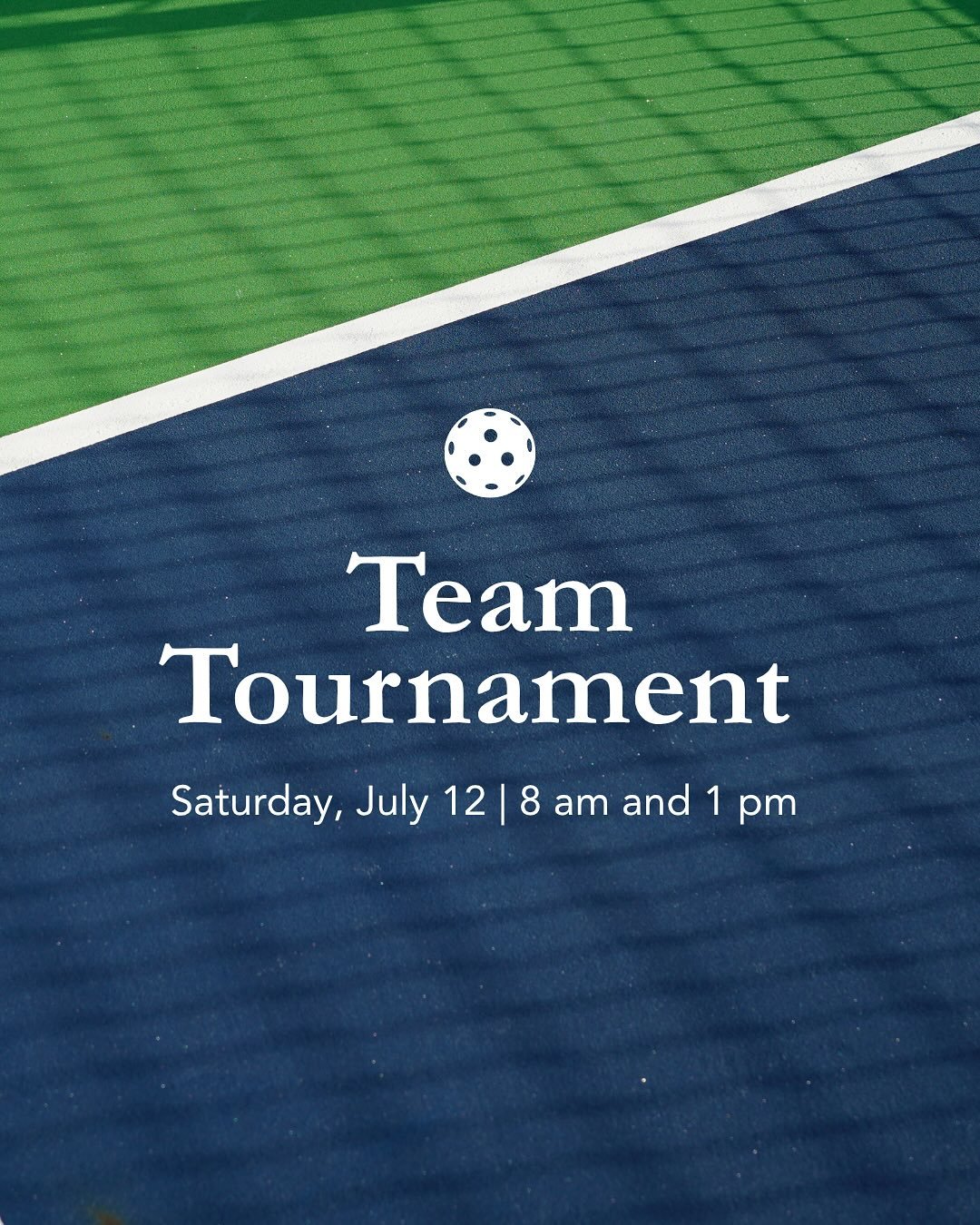 Join us for a fun Team Pickleball Tournament! π
Round Robin Tournament with 2 women’s and men’s doubles matches followed by 2 mixed doubles matches. If the teams are tied, an innovative singles tiebreaker known as DreamBreaker is played