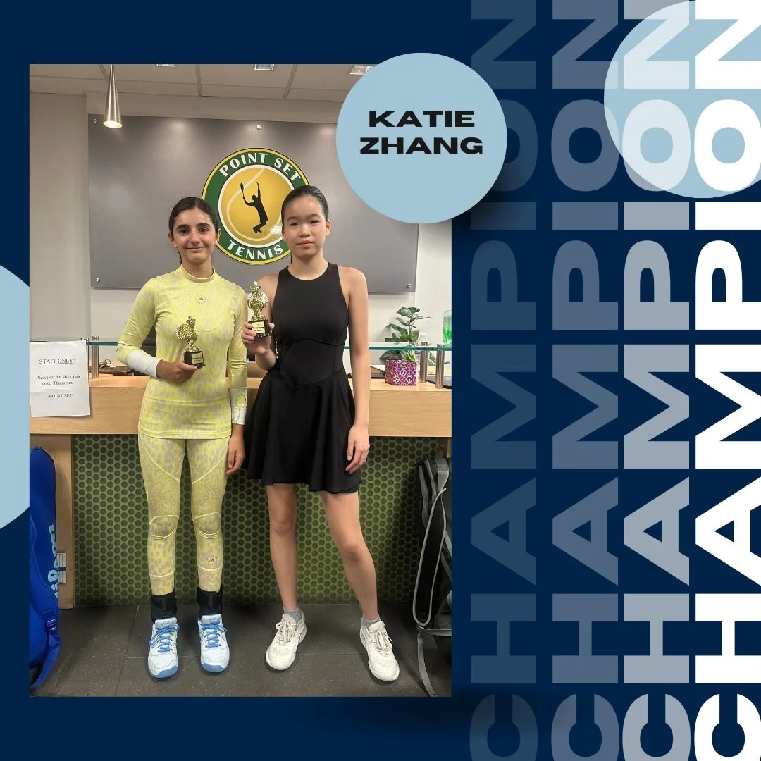Great weekend for one of our Elite Academy players, Katie Zhang &mdash; her first USTA tournament and a win straight away! 🏆
Huge congrats, and big thanks to our coaches for the strong preparation.