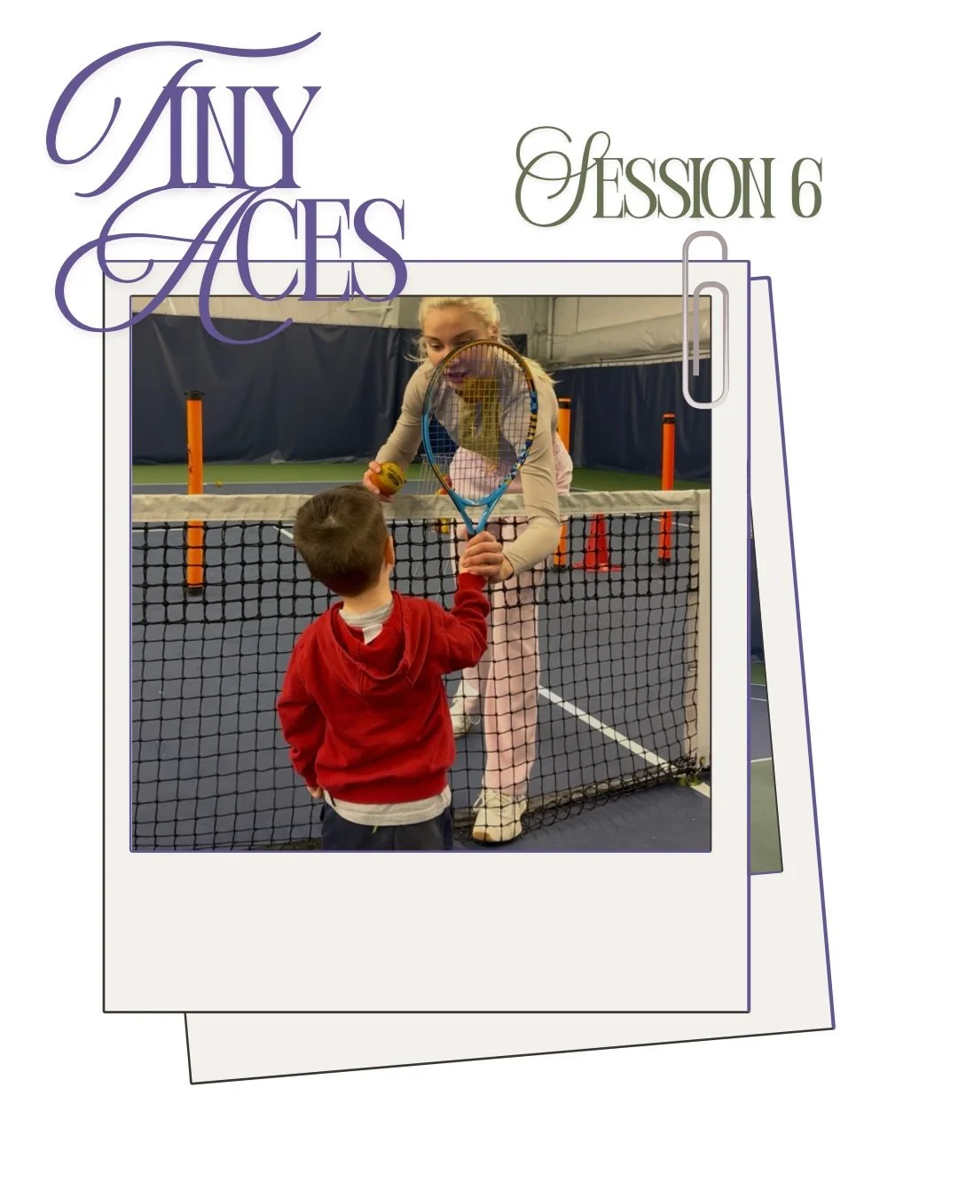This is your chance! 🎾✨
Tiny Aces Session 6 is open for March!
March 4-25&bull; Wednesdays 10&ndash;11 AM
Limited spots &mdash; don&rsquo;t miss it!
