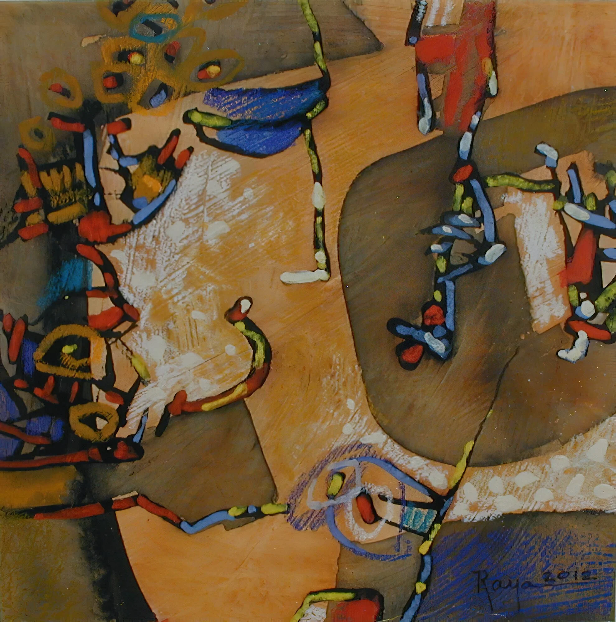 The Biotic 8 x 8 mixedmedia on Paper, .jpg