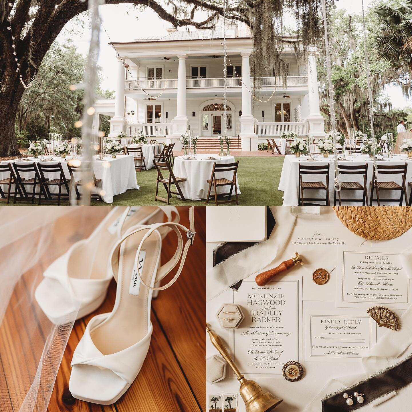 This Charleston wedding was an absolute DREAM. So many details&mdash;it took place at the recently restored 1905 Navy Admirals House. I couldn&rsquo;t possibly fit all the incredible moments into these tiny squares so be on the lookout for another po