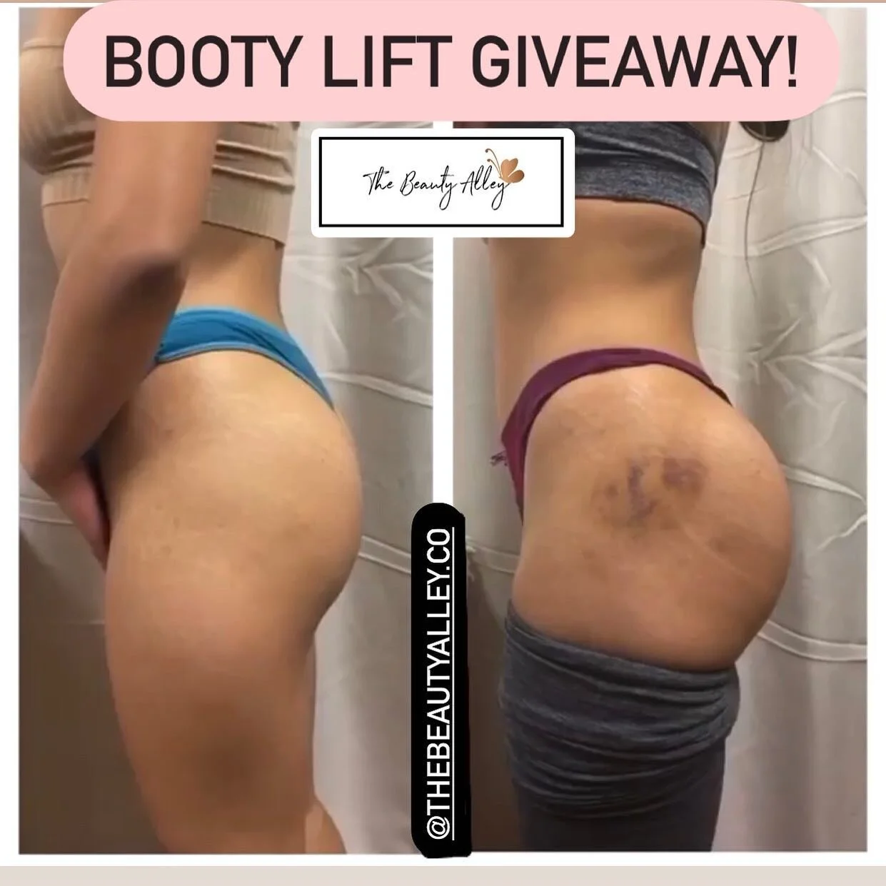 GIVEAWAY TIME 🥳 
Summer is only a few weeks away so what better time to do a booty lift giveaway!?

How To enter:
1. YOU MUST BE Following: @thebeautyalley.co
2. Like &amp; share this post on your story and tag @thebeautyalley.co
3.Comment &amp; Tag