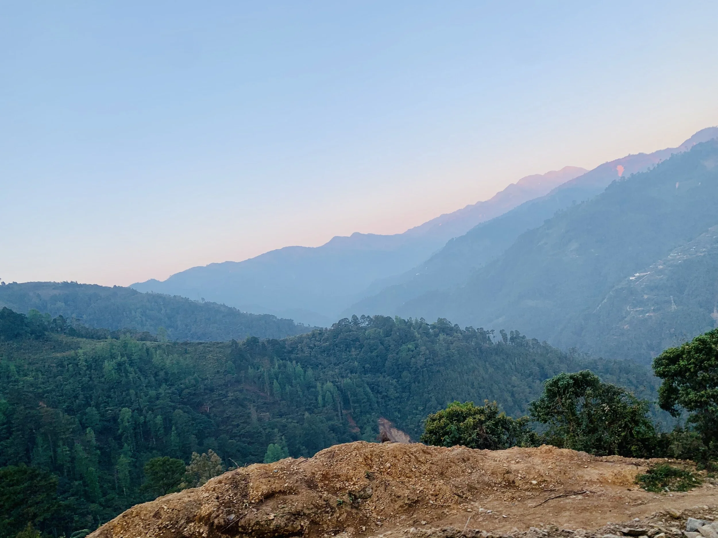 Sunrise, about an hour and a half after leaving