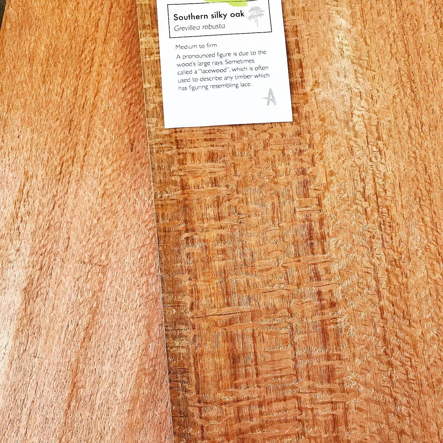 We have a small amount of highly figured and beautiful exotic timbers such as this southern silky oak.