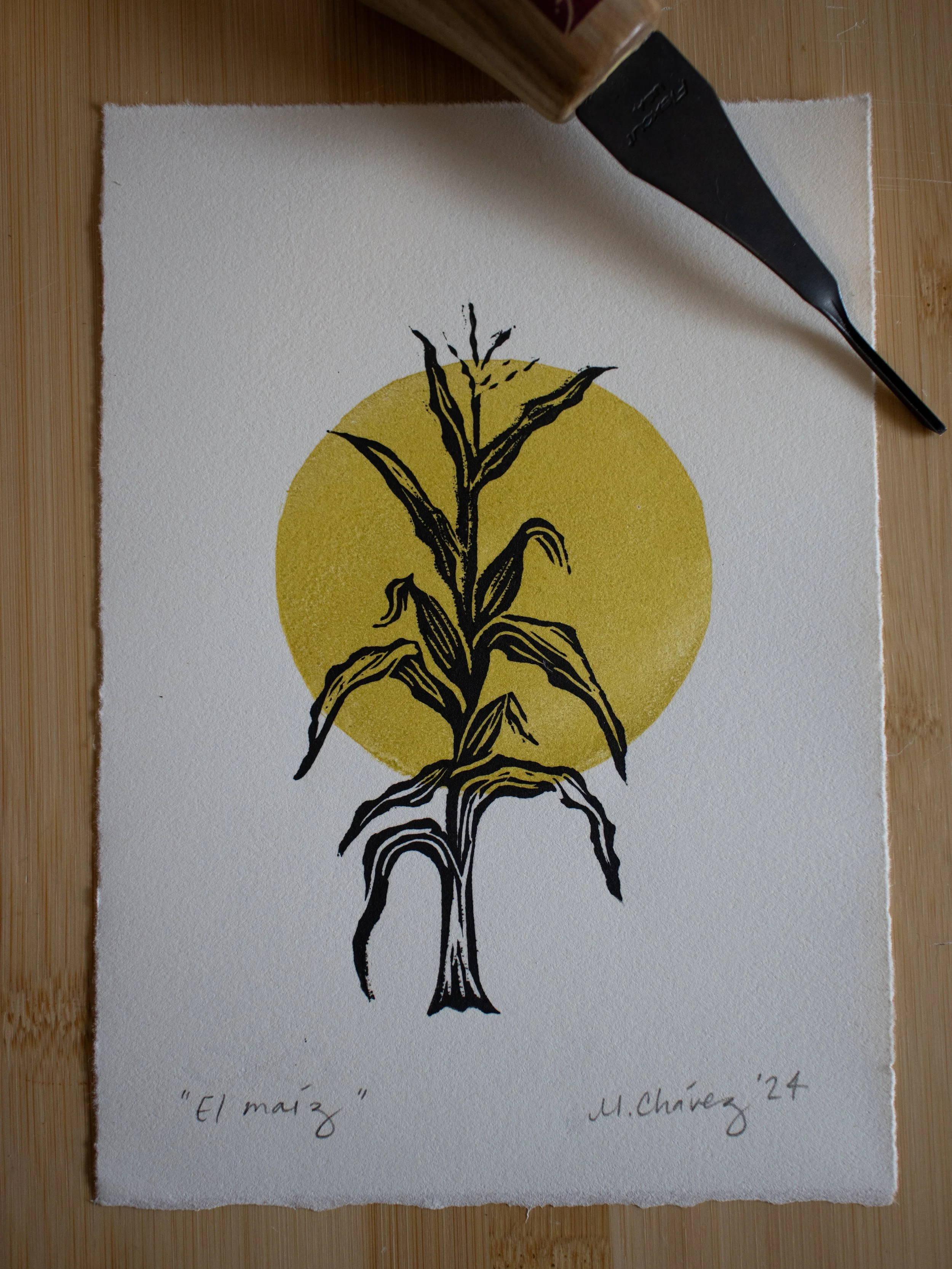 "El maíz" (2024) blockprint