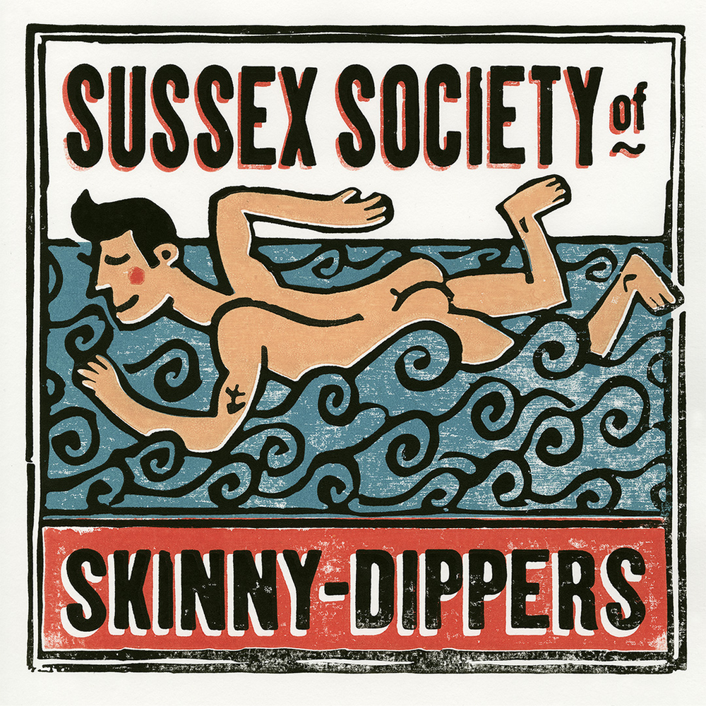 Sussex Society of Skinny-dippers Greeting Card — Castor&Pollux store / Mike  Levy