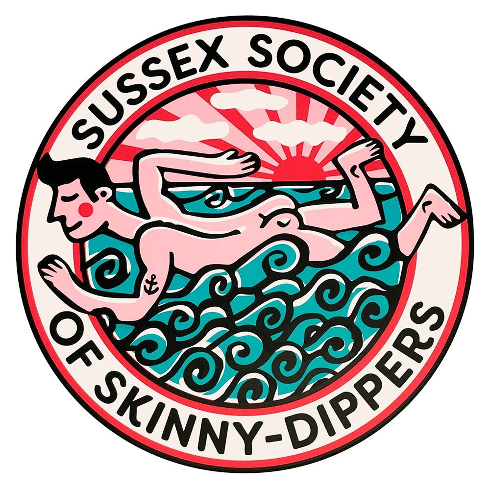 Sussex Society of Skinny-dippers screen print — Castor&Pollux store / Mike  Levy