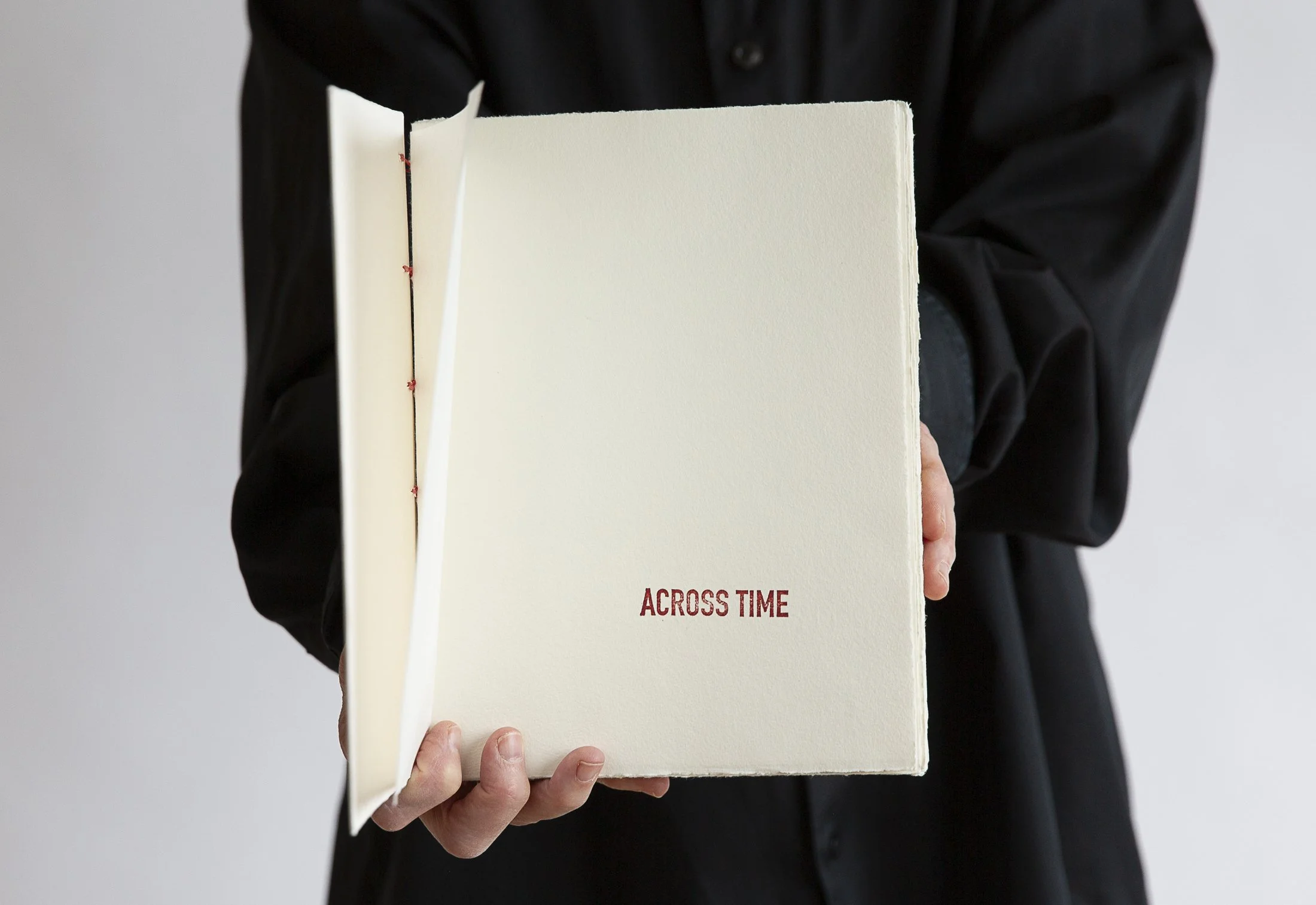 Book images from the Across Time artist book - title page