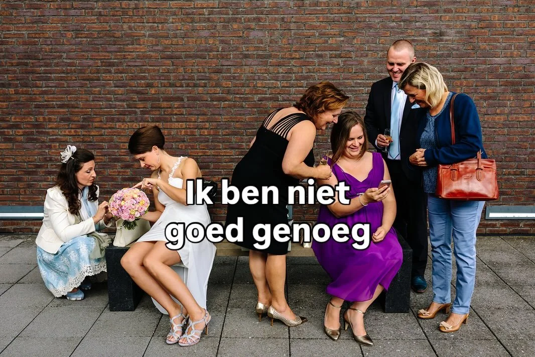 Wat als je het gevoel hebt dat je niet goed genoeg bent om foto&rsquo;s te maken? 

Je weet wel:
* ik twijfel nog zo vaak aan mijn instellingen
* ik heb het gevoel dat ik achter de feiten aanloop
* ik zie niet altijd hoe ik de beste compositie kan ma