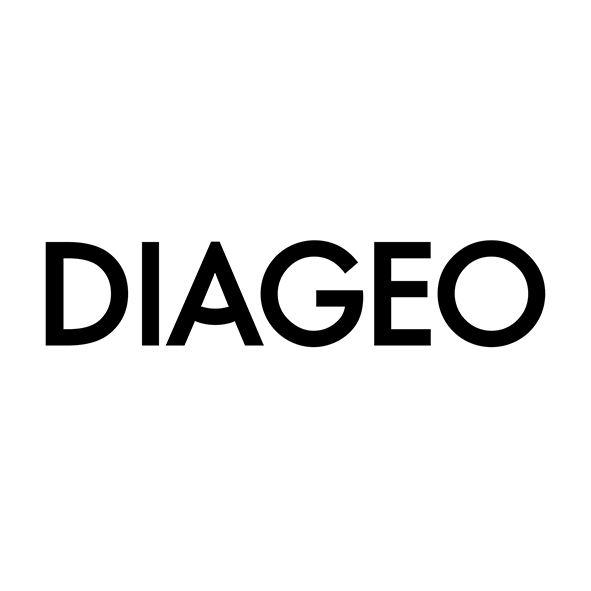 Diageo logo in black text on a white background.