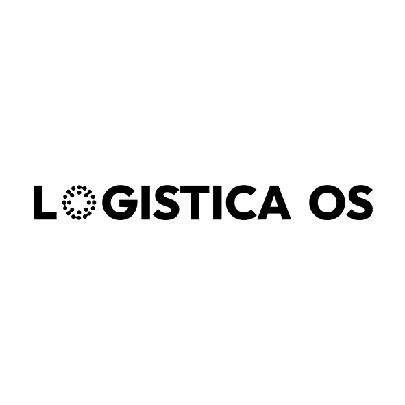 Logistica OS logo with stylized text and dot design in the 'O' and 'S'.