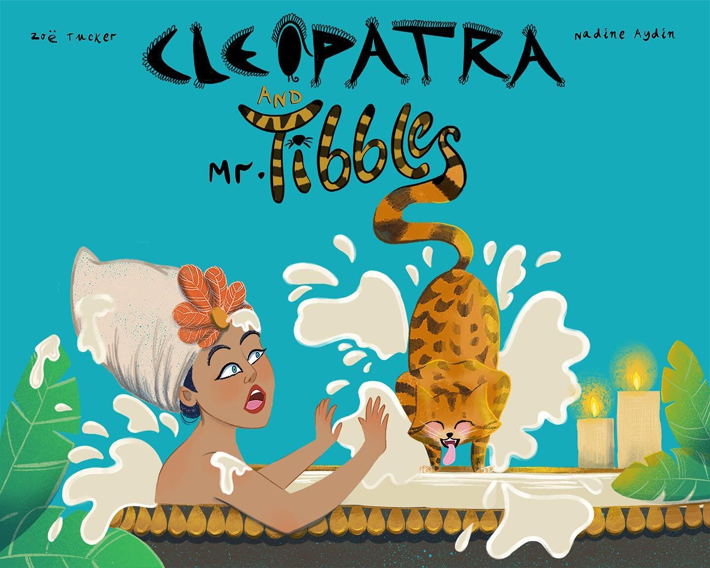 A children&rsquo;s book cover I came up with for the &ldquo;cleopatra and mr tibbles&rdquo; story on the #makeartthatsells course for #matsicb8 #maydrawingchallenge #nadineaydinart