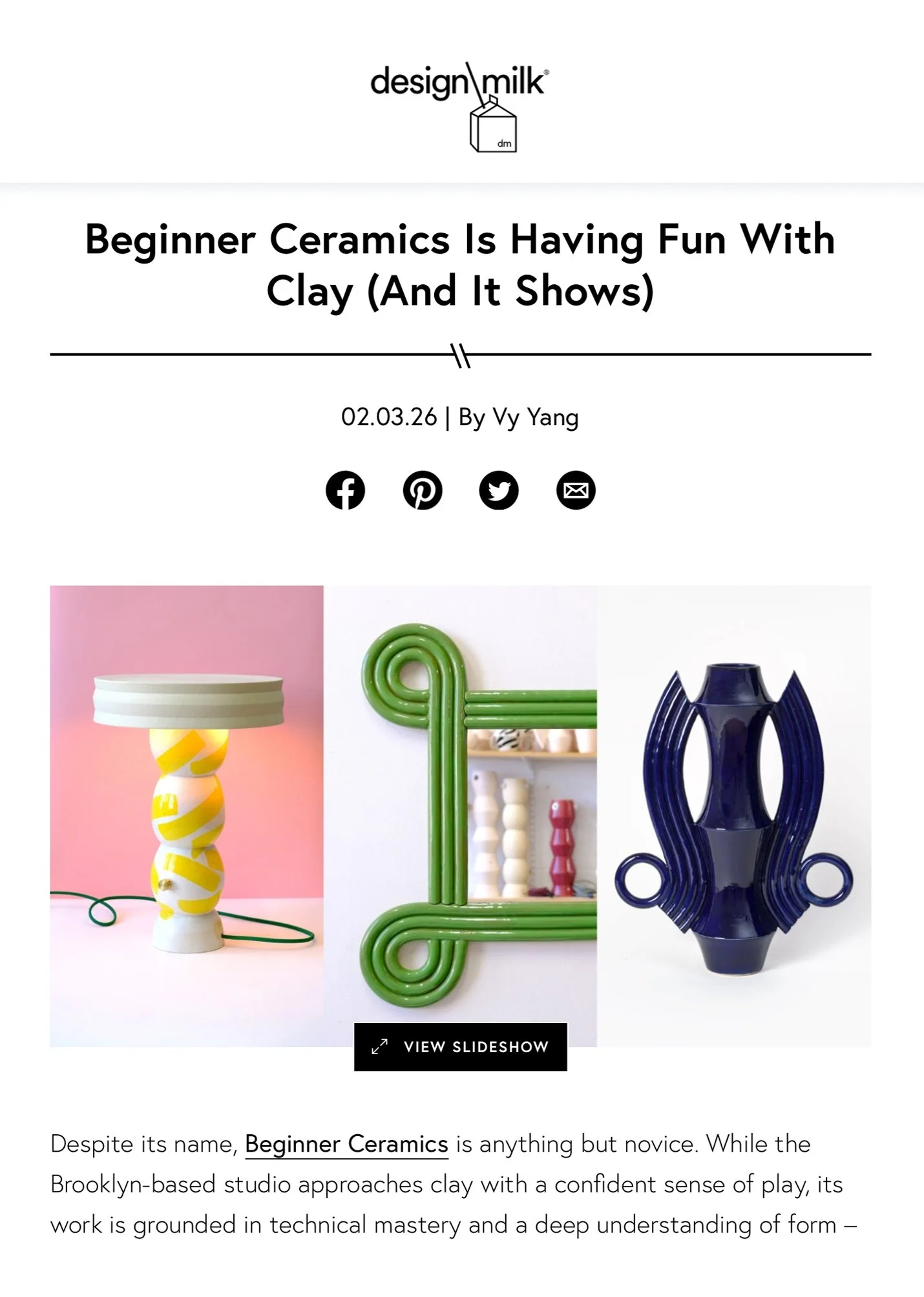 Design Milk February 2026