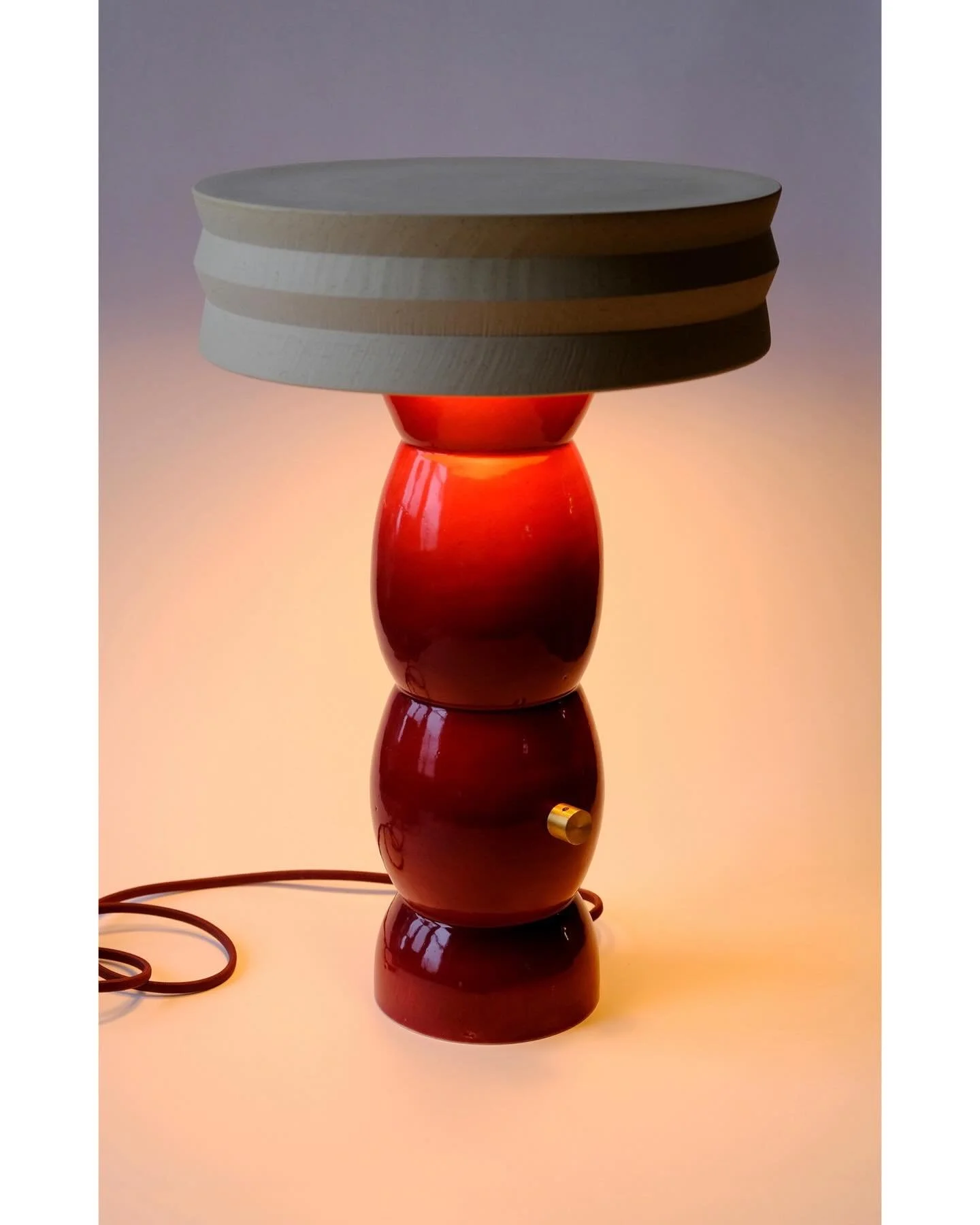 The latest Double Endless Lamp in sexy crimson for a belated Valentines day. I love the drama of the colors of this lamp when illuminated in the dark.