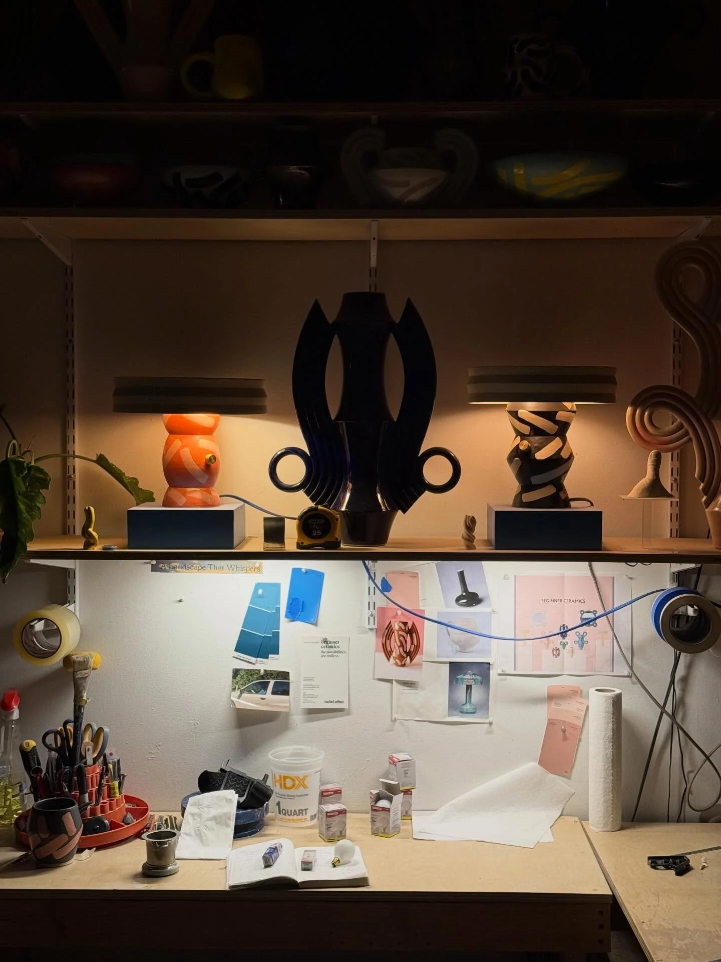 The studio at night is romantic and haunting place.