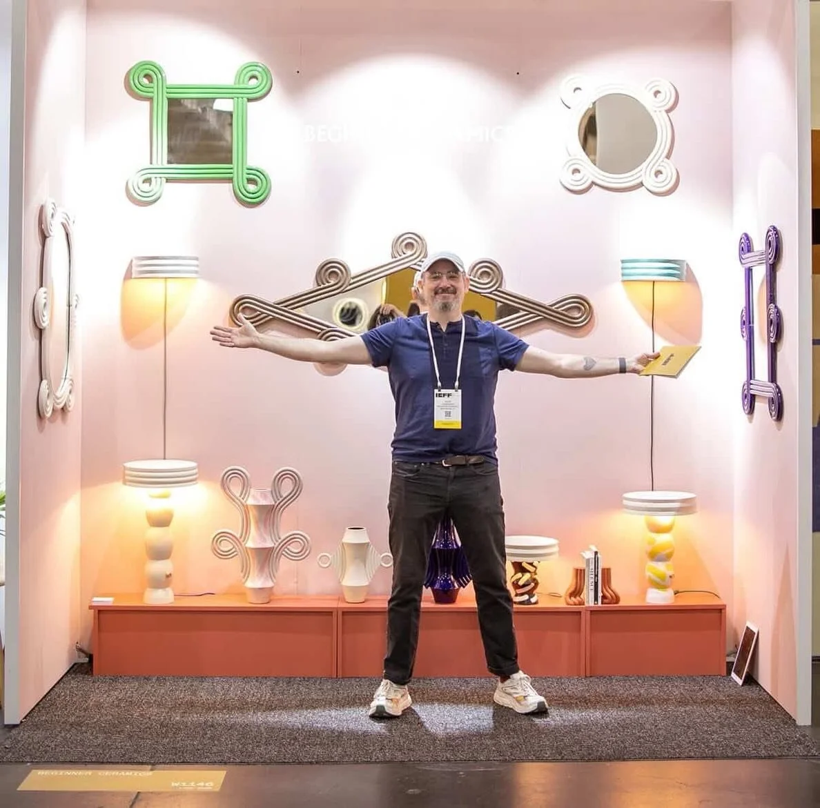 Today is day 3 @icff_official and what a three days it has been! Come and bask in the warm pink light and celebrate ceramics with me!

If you&rsquo;d like a pass to the show, try code ICFFEXH014 for a complimentary pass to see all the beautiful objec
