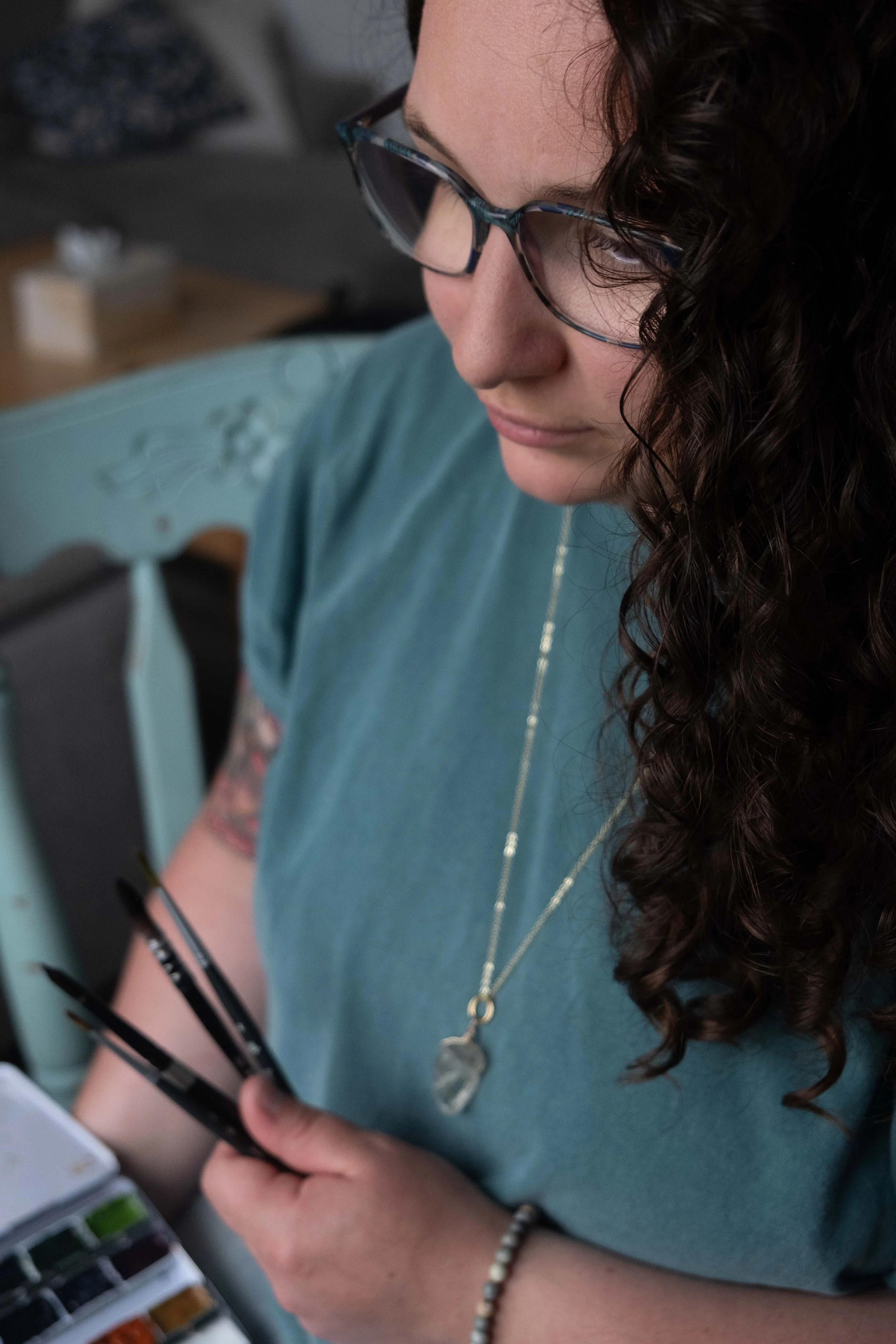 Portrait de Josée Landry, artiste peintre de la région de Rivière-du-Loup.