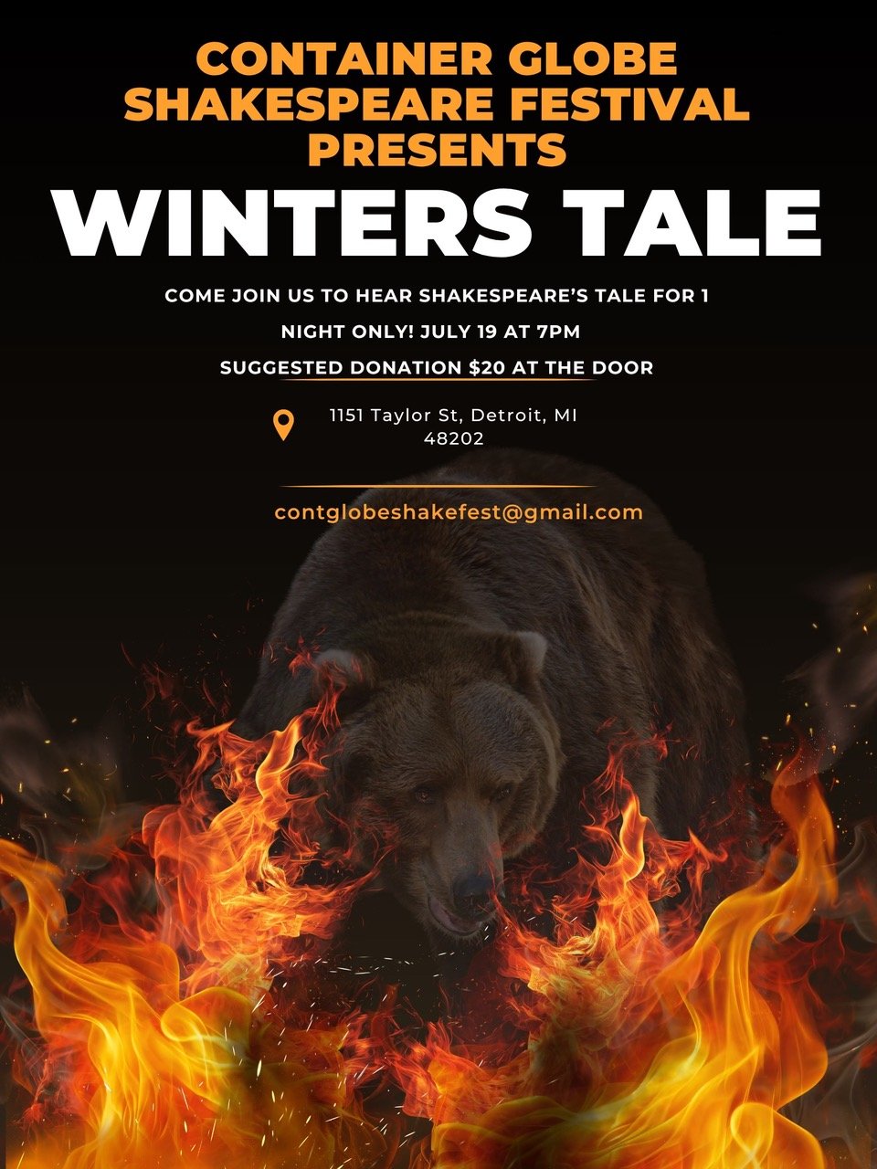 Container Globe Shakespeare Festival Presents Winters Tale