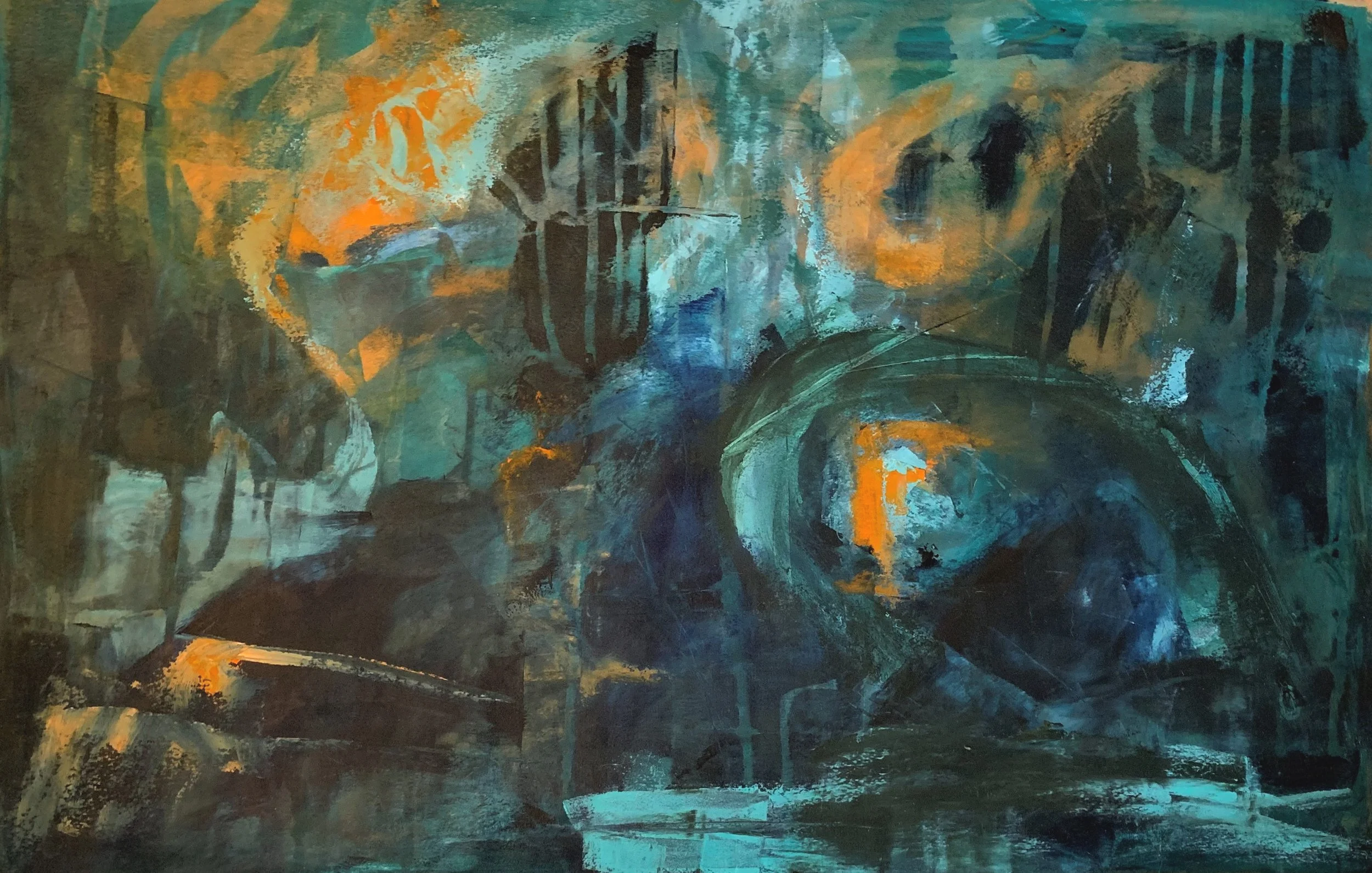 A Way Through, oil, 18" x 28"   