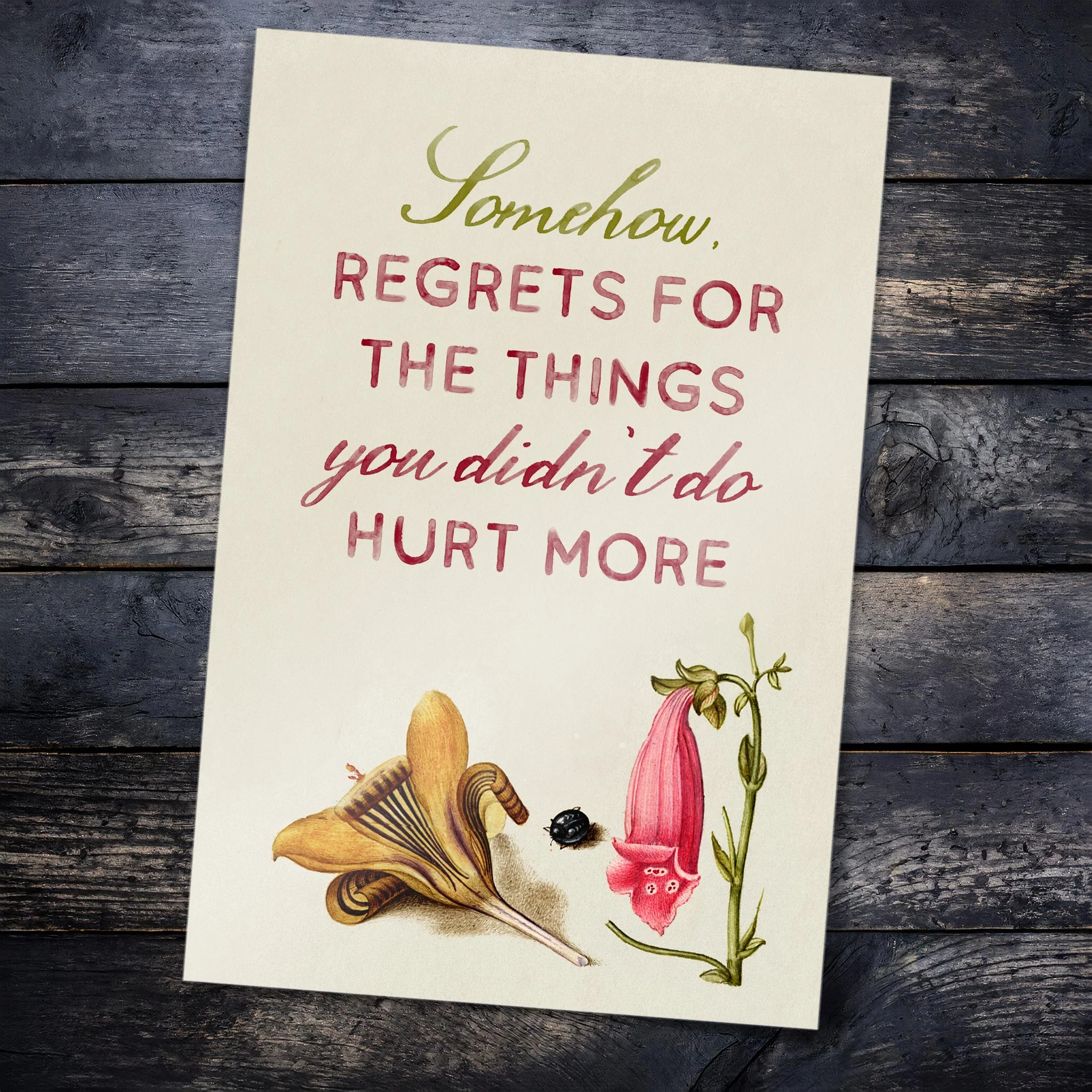 Regrets for the things