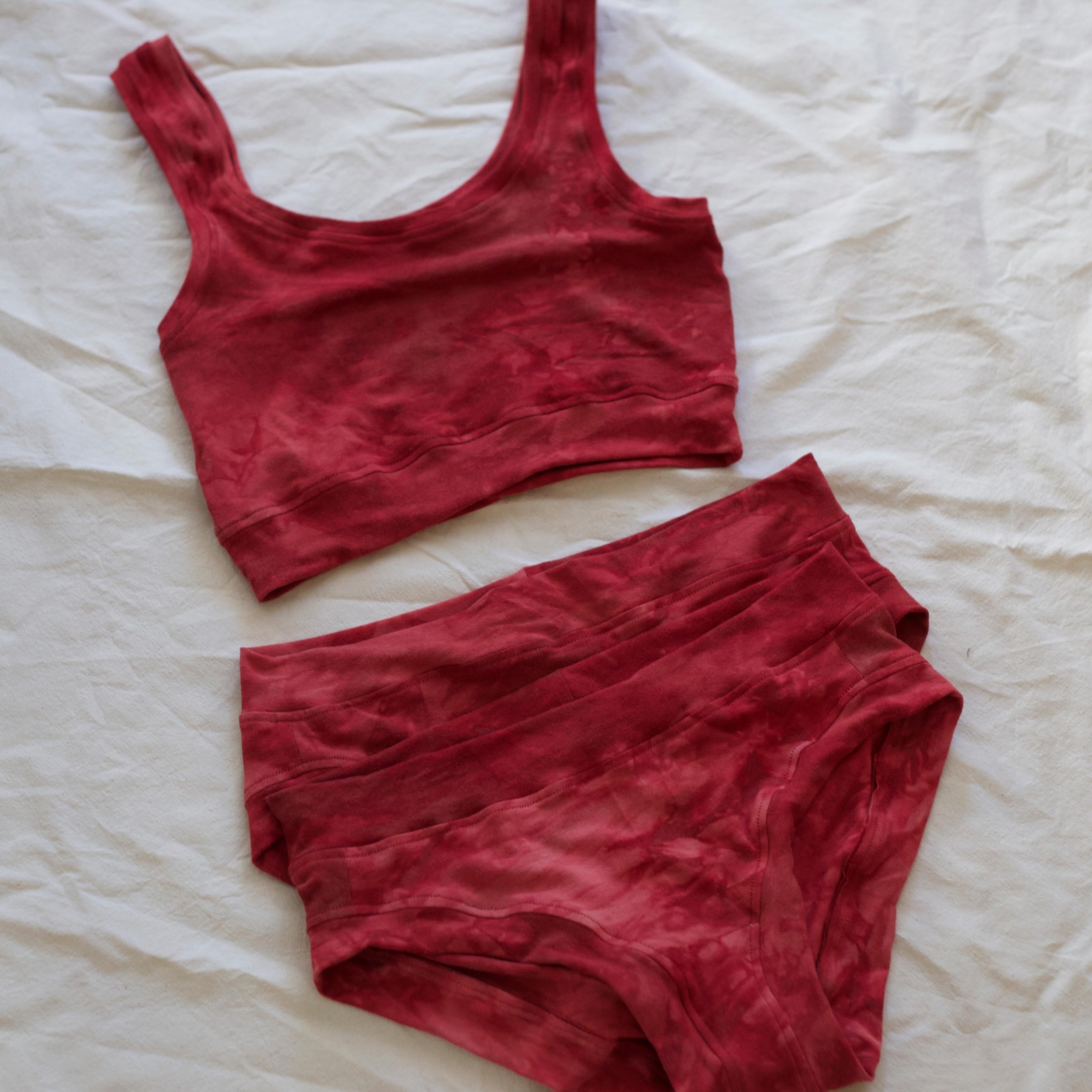 In underwear, red is a neutral. Change my mind. #AddieLore #PlantDye #MadderRed #ComfyUndies #SustainableFashion #WearItOut