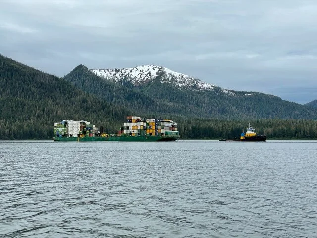 Barge on Petersburg Narrows