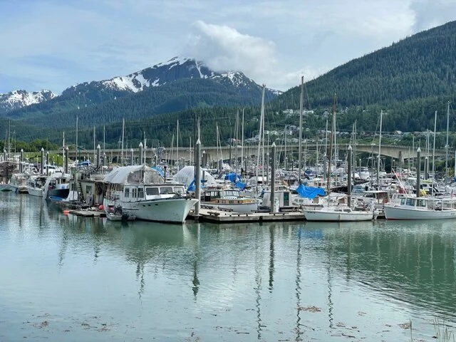 At Juneau, Arrived Sat afternoon June 26. Wayward Sun docked at far right.