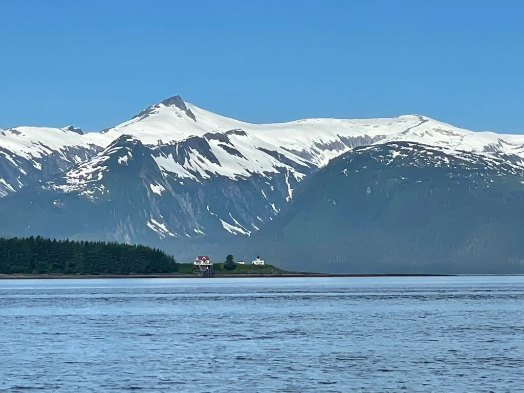 Point Retreat, on the way to Couverden Island. Glacier Bay is on the other side of the mountains.