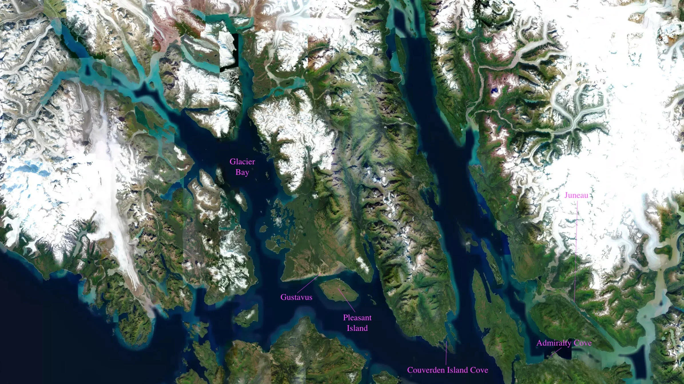 Satellite view of the region