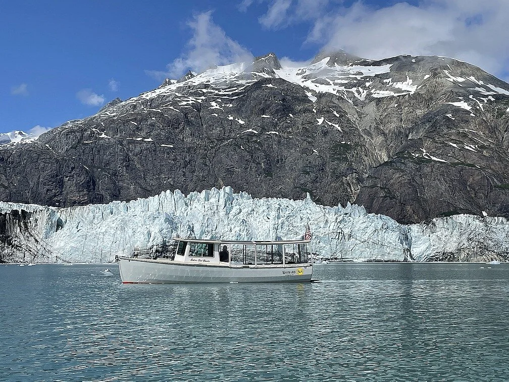 Wayward Sun and Glacier.  Taken by Alex while out in dinghy