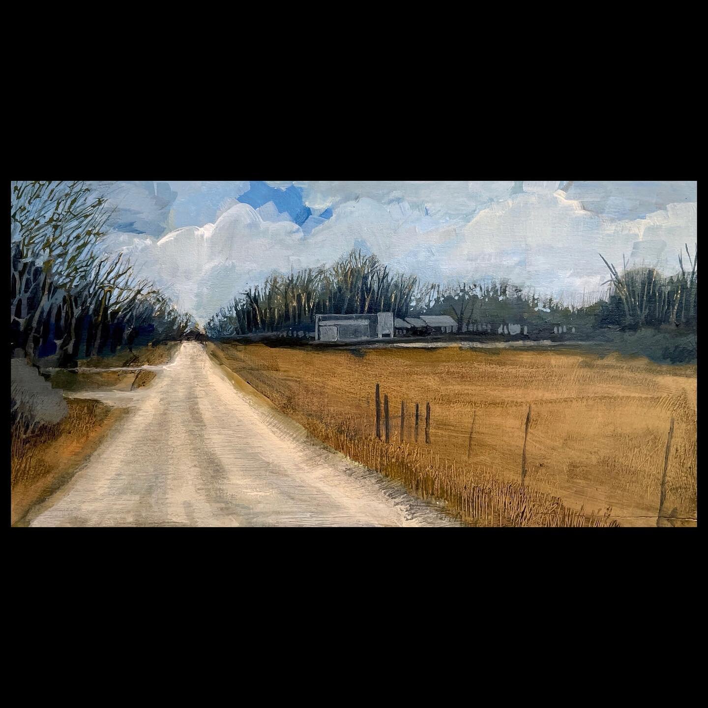 Another small winter landscape on our little dirt road where we live. This is the scene as you leave our gate when &ldquo;go to town&rdquo;. Acrylic on wood panel. 8&rdquo;x16&rdquo;.

#ART #ARTWORK #PAINTING #acrylicpainting #PAINTERS #TEXASART #TEX