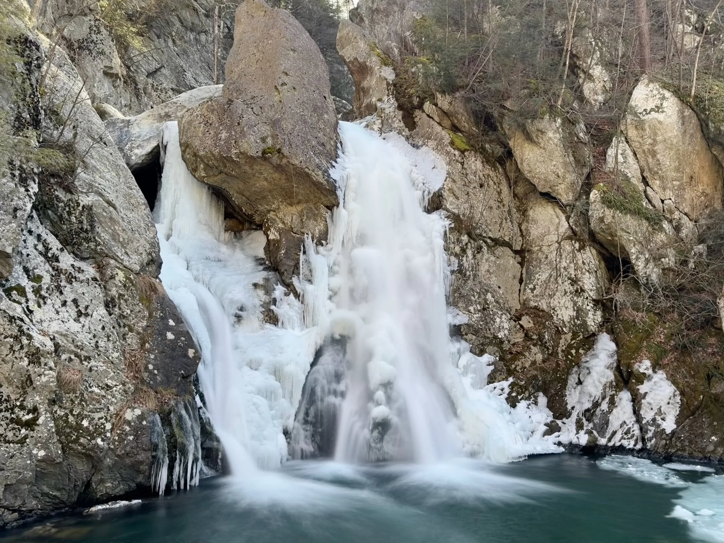 Bash Bish Falls from Bash Bish Falls State Park Trailhead - Short, but steep access to the tallest waterfall in Massachusetts
