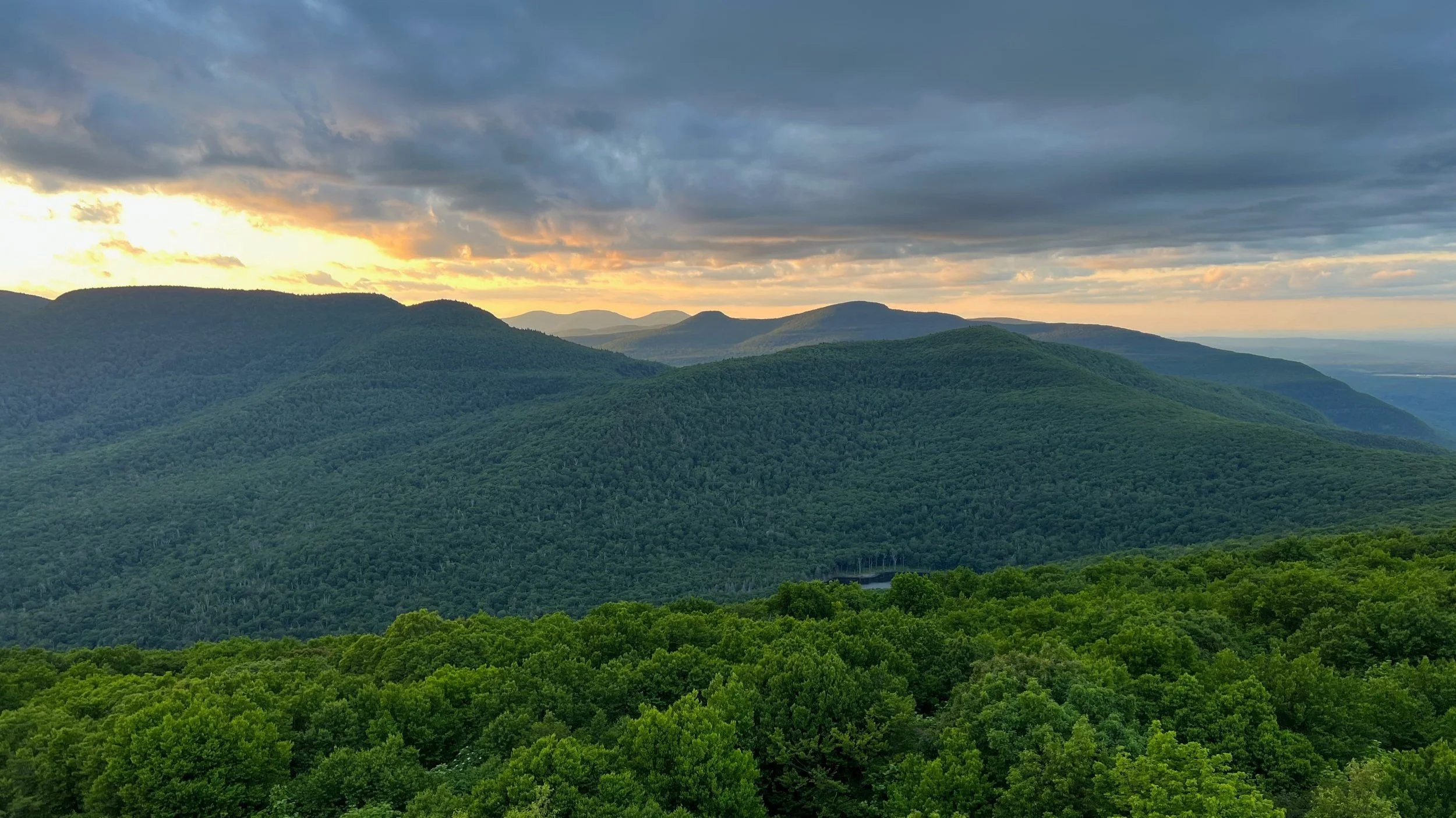 Sunset Hike up Overlook Mountain in the Catskills
