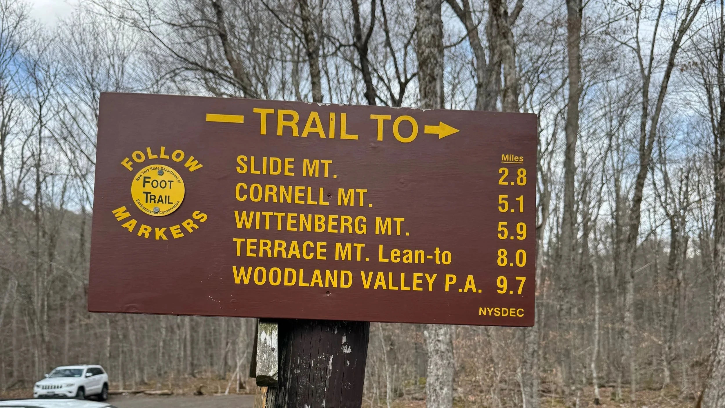 Hiking Slide Mountain via the Phoenicia East Branch Trail, Curtis-Ormsbee Trail, and Wittenberg-Cornell-Slide Trail from Route 42