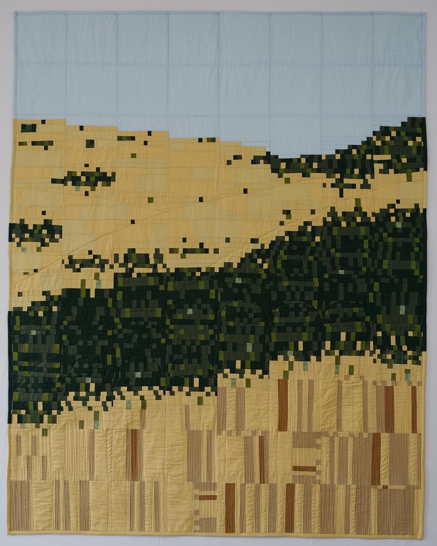 California Oak Woodland Quilt (49&rdquo; x 61&rdquo; | fabric | 2023) 

My photograph for this quilt was shot midsummer in Paso Robles, California where I intentionally scouted out various oak-y locations in anticipation for this project. Native oaks