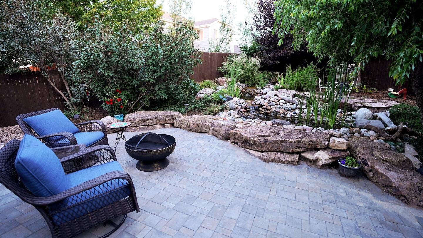 We have fun building smaller projects too. Great area to relax and listen to the waterfall 

📲Message us today to schedule your FREE estimate!!!
- Pavers
- Concrete
- Retaining walls
- Custom Outdoor Kitchen
- Fire Pits 🔥 
- 😎

**(Seasonal)**
- Sp