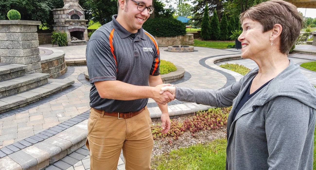 Two women talking at table