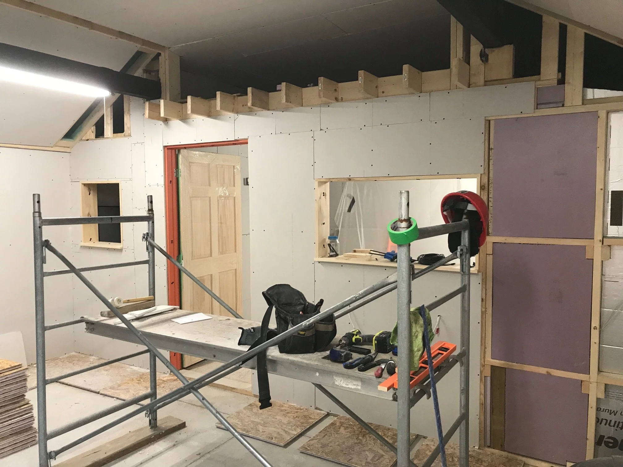 And Drywalling / Mudding begins ...