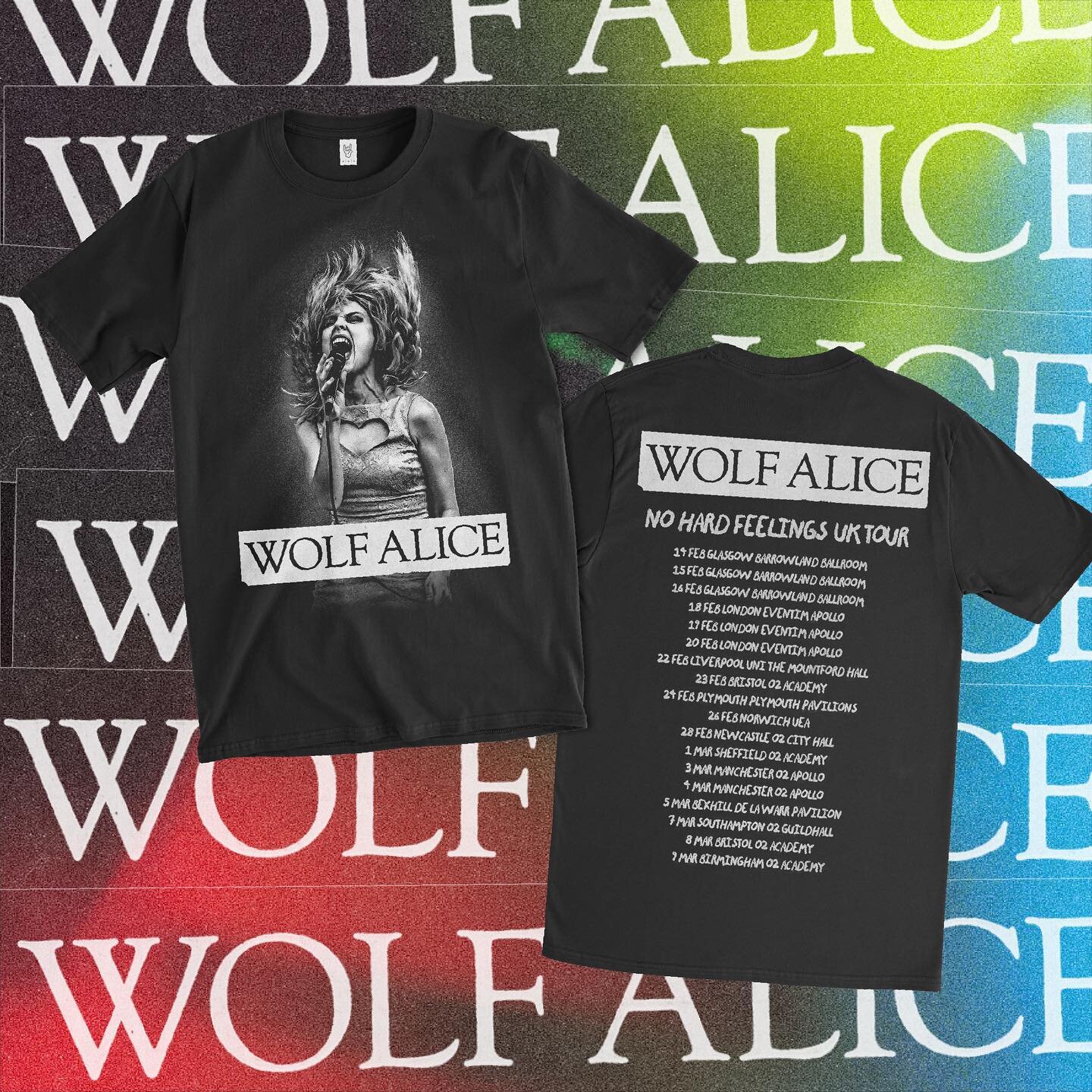 Wolf Alice Merch for the Poster Spy Face The Music Art Challenge 🤘🏻

I first heard Wolf Alice when Silk Played at the End of Trainspotting 2 (swipe to see the tshirt that references that!) and then I head Don&rsquo;t Delete The Kisses and had to he