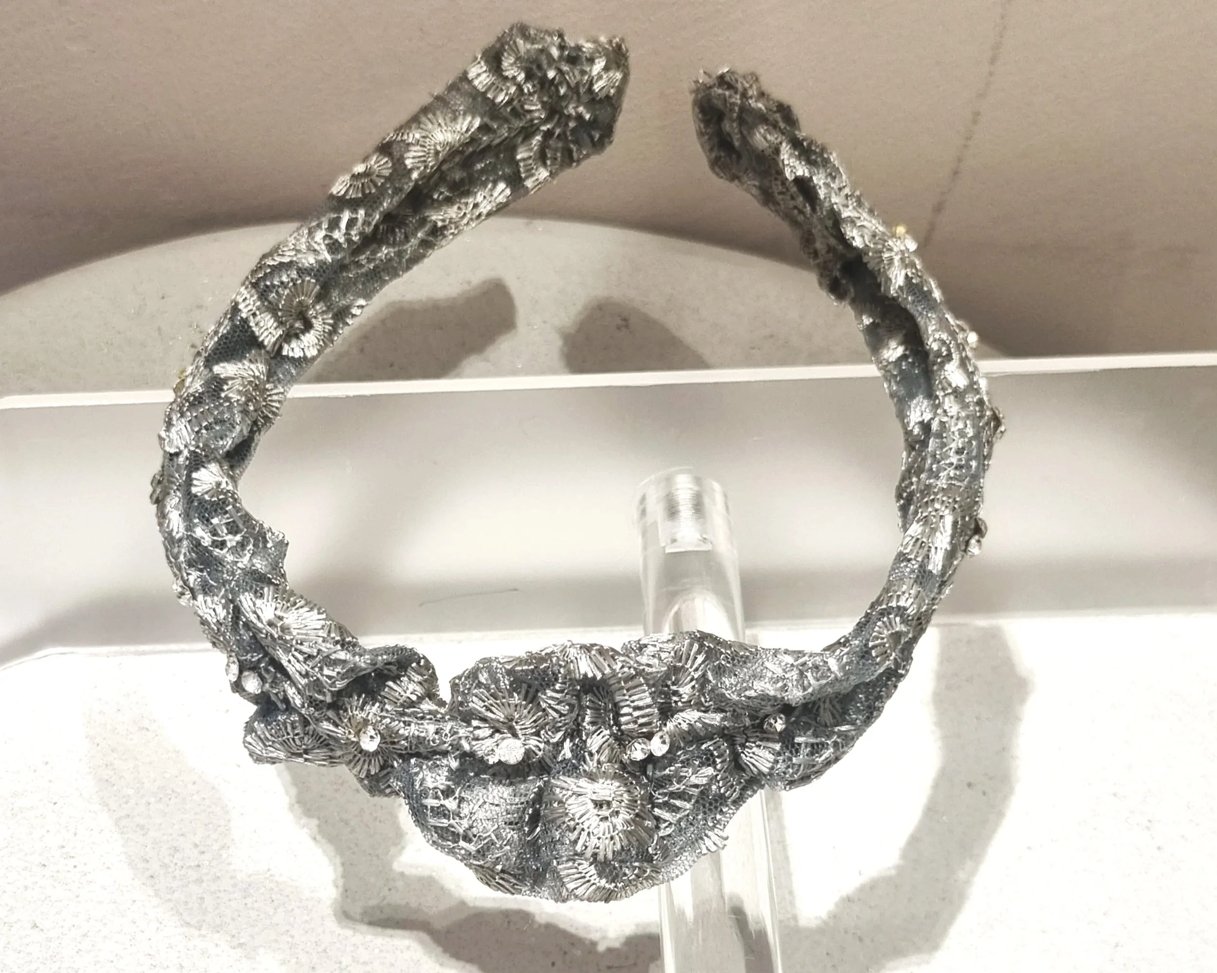 Silver headband & diamonte studs