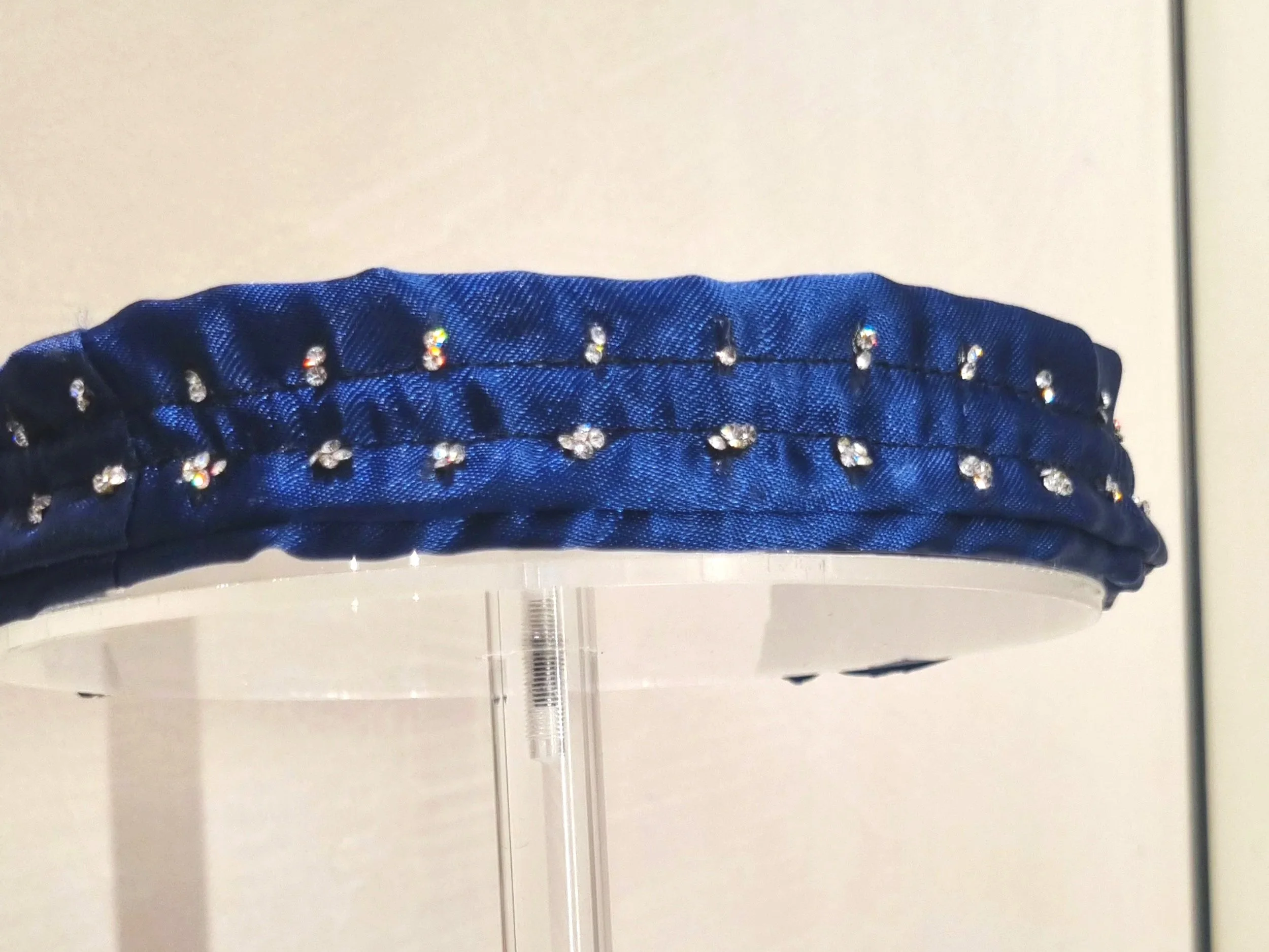 Blue headband with diamante studs